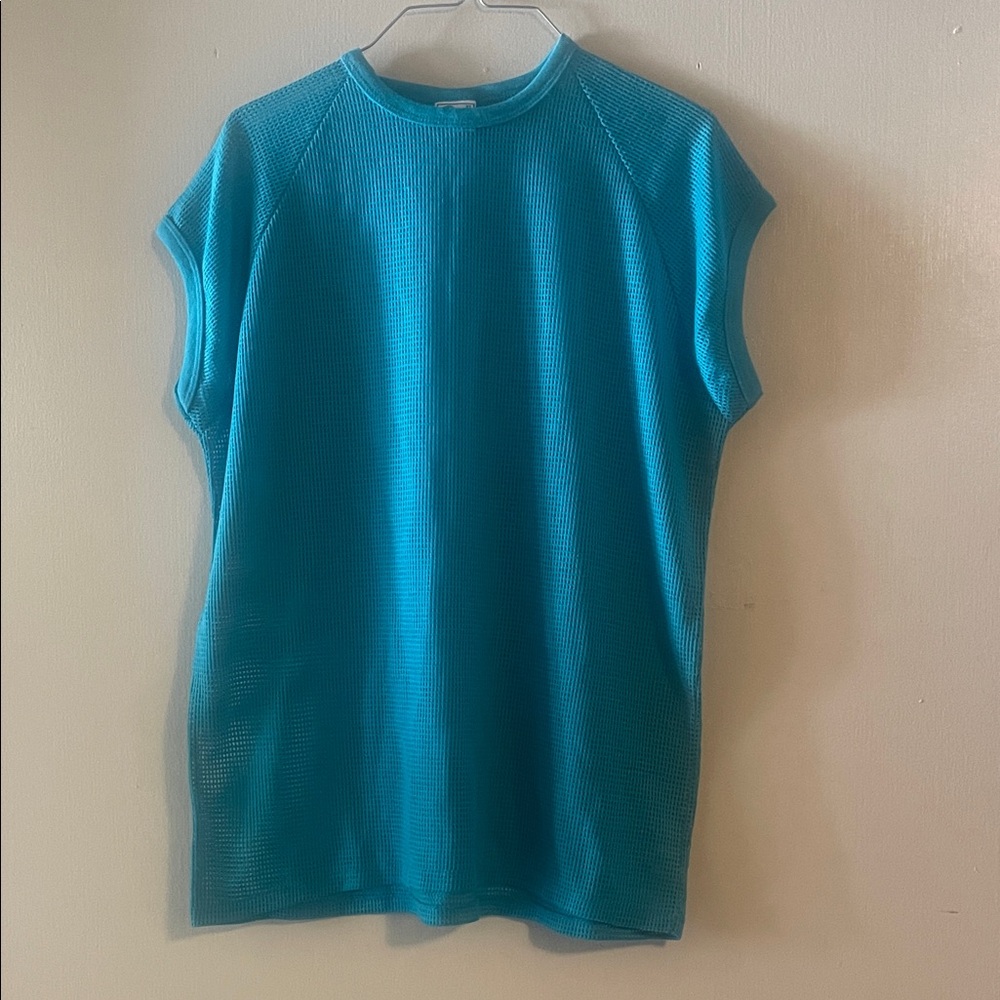 Islander Teal Mesh Top